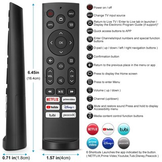 HISENSE ANDROID VIDAA 교체용 4K TV용 리모컨 UHD ERF3A90 ULED, 1개