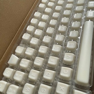 도자기 키캡 무광 PBT 142키 화이트 대리석