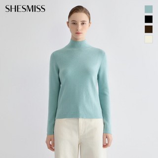 리스트 모크넥 베이지 니트