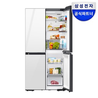 삼성 키친핏 비스포크 양문형 4도어 AI 냉장고 640리터, RM70F63