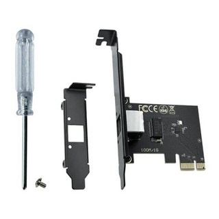데스크탑 PC용 네트워크 카드 기가비트 이더넷 PCI 익스프레스 RJ45 LAN 어댑터 컨버터 10M 1000Mbps, 01 PE1001, 1개
