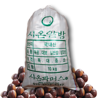 [시온견과] 공주알밤 (대) 햇밤 업소용 대용량, 1포, 20kg