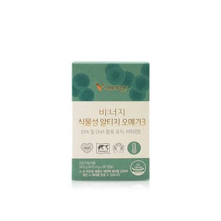 휴럼 비너지 식물성 알티지 오메가3 rTG 비타민E 임산부 영양제 출산 선물, 3개, 60정