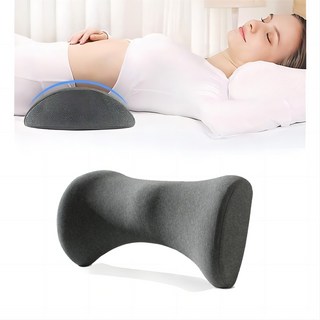 수흥무역 메모리폼 허리베개 요추 디스크 밀착케어, 진회색