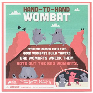 Exploding Kittens Hand to Wombat 3-6인용 - 만 7세 이상 15분 플레이 팀워크 및 문제 제작자 게임 파티 게임 가족 게임의 밤 어린이 성인 카, Exploding Kittens Hand to Womb