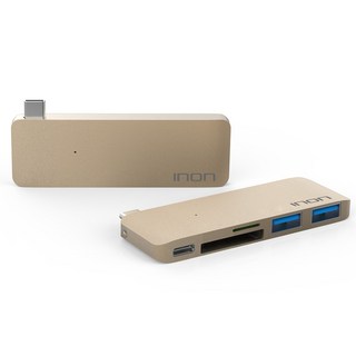아이논 USB 3.0 C타입 5in1 멀티허브 맥북, 골드, 1개