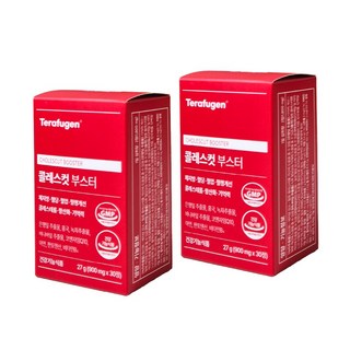 테라퓨젠 콜레스컷 부스터 홍국 은행잎 녹차 추출물 바나바잎 코엔자임 판토텐산 콜레스테롤 체지방, 30정, 2개