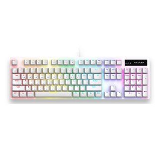 앱코 축교환 레인보우 무빙 LED 기계식 유선 일반형 키보드, White, K-560, 적축