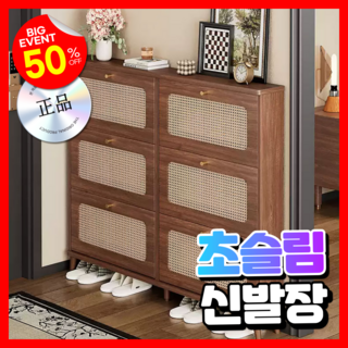 소담가구 대용량 슬림신발장 현관 원룸 틈새수납 초슬림 수납장 정리대 폭좁은 얇은 소형, 3단, 이층] 너비 24cm * 높이 100cm