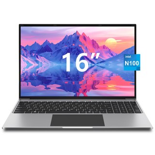 JUMPER 2025 노트북 16인치 화면 대형 셀러론 N100 512GB SSD 16GB RAM사무용 WIN11 home, 다크그레이, S7max N100