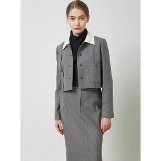 [_]씨씨콜렉트 스텐 카라 크롭 자켓 (C241MSF203)