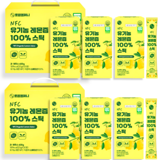 유기농 NCF 레몬원액 스틱 / 물한방울 넣지않은 원물 그대로 담은 / 레몬수 선물 세트, 60개, 20g