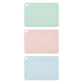 글라스락 베이비 TPU 도마 파스텔 3P 세트, TPU 도마 3P, 1세트, 파우더민트 + 파우더핑크 + 파우더블루