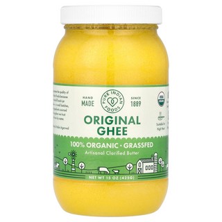 퓨어인디안푸드 유기농 목초 사육 오리지널 기 425g(15oz), 425g, 1개