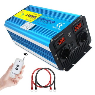 녹원 순수정현파 인버터 60hz 220V 차량용 캠핑 차박 한국형 KC인증, 용량 6000W 전압24V, 1개
