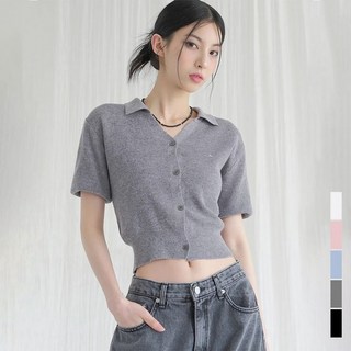 Anna Linen Like Collar Short-Sleeve Knit - 5COL