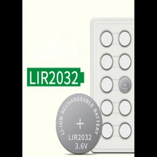 리튬 이온 충전식 배터리 CR2032 CR 2032 교체용 리튬 이온 단추 코인 셀 3.6V LIR2032 Lir 2032 40mah 10-20PCs, 1) LIR2032 10Pcs