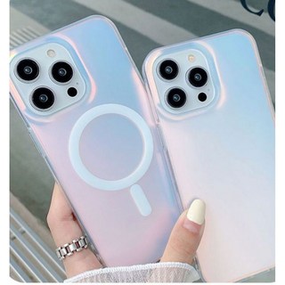아이폰16 프로 프로맥스 맥세이프케이스 젤리 하드케이스 투명, 오로라투명, 1개