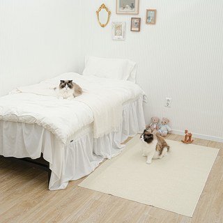 하루한냥 친환경 프리미엄 고양이 스크래쳐 카페트, 다크+브라운, 1개