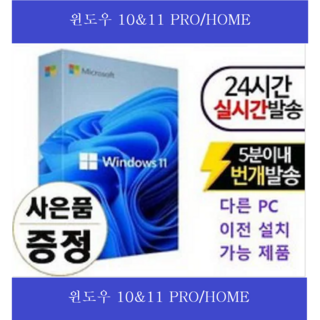MS 윈도우 10 11 홈 프로