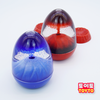 화산 폭발 워터볼 볼케이노 스노우볼 인테리어 소품 02_볼케이노 워터볼(블루) 상품 이미지