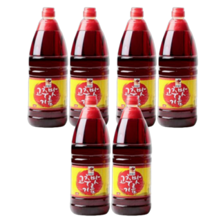 뚜레반 고추맛기름 고추씨기름 고추기름 향미유, 6개, 1.8L