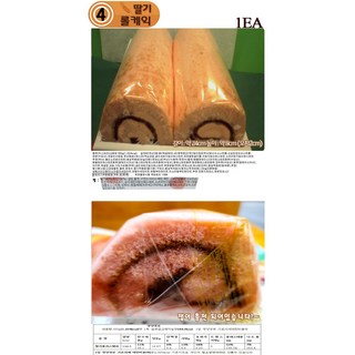 딸기롤 케이크, 1개, 350g