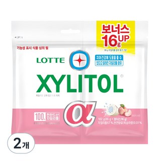롯데자일리톨 알파 입안촉촉 피치 102g 2개 상품 이미지