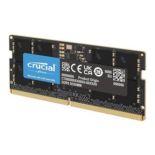 Crucial 48GB DDR5 RAM 5600MHz (또는 5200MHz 또는 4800MHz) 노트북 메모리 키트 SODIMM 262핀 13세대 인텔 코어 및 AMD R, 5600MHz_12GB, 1개