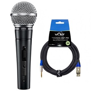 SHURE 슈어 SM58 SK 다이나믹 유선 마이크 XLR-55 케이블 홀더 세트 [빠른배송], SM58SK +XLR-55