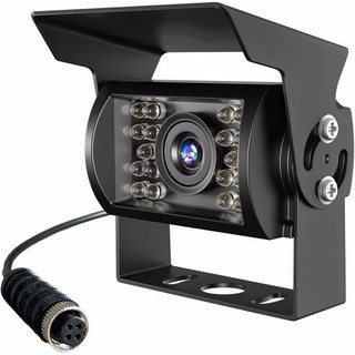 GX12 M12 4핀 커넥터 장착용 AHD 1080P HD 백업 카메라 – IP69 방수, IR 야간 시야, 광각 후진 후방 모니터 (RV, 트럭, 트레일러, 픽업, 캠퍼, 버스, 밴, 트랙터 적합)