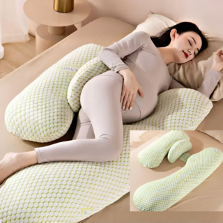 임산부 허리 복부 다리 케어 바디필로우, 그린