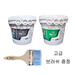 프리미엄 수성 탄성방수제 옥방e 옥상 외벽 방수/보수제 4kg, 녹색, 1개