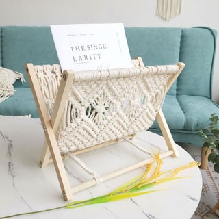 깔쌈여우 집들이선물추천 마크라메 레터렉 잡지꽂이 3종, C타입 집인테리어잡지