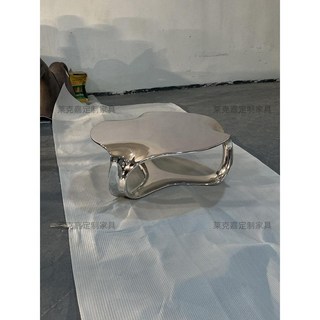 철제 원형좌식테이블현대 거실 인테리어 낮은 좌탁, 대형 도금 110x110x38
