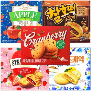 (5종세트) 그랑쉘 딸기+사과+유자치즈케익+찰호떡쿠키+크랜베리버터쿠키, 1개, 895g