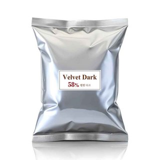 파베글라스 다크 커버춰 리얼 초콜릿 58% Velvet Dark Couverture Real Chocolate, 1개, 1kg