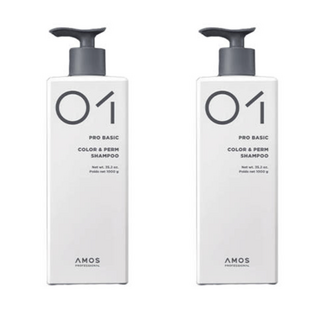 아모스 1+1 칼라 앤 펌 샴푸(리뉴얼), 1kg, 2개