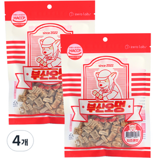 제로랩스 강아지용 프리미엄 오븐베이크 부산 오멍 100g, 치즈 맛, 4개