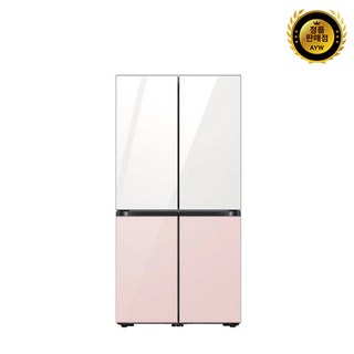 [색상선택형] 삼성전자 비스포크 875L 프리스탠딩 글래스 4도어 냉장고 방문설치, RF85DB90B255