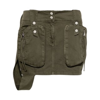 블루마린 미드라이즈 트윌 미니 스커트