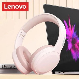 Lenovo TH30 무선 Bluetooth 5.3 헤드폰 스포츠 마이크 음악 헤드셋 Xiaomi 용 접이식 저 대기 시간 게임 이어폰, 2) TH30 Pink, 2)TH30 Pink