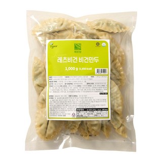 파르팜 레츠비건 비건인증 비건만두 야채만두 왕교자 식물성 채식, 2개, 1kg