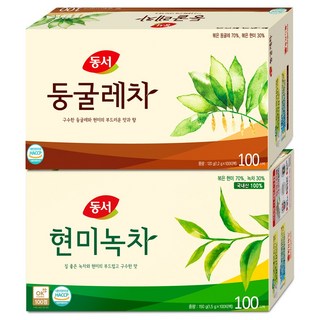 동서 현미녹차100T+동서 둥글레차100T, 1세트, 1개