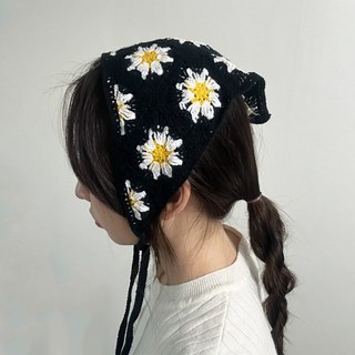 디아브 니트 뜨개 두건 스카프 라덴 삼각 러블리 헤어 커치프 제품 이미지