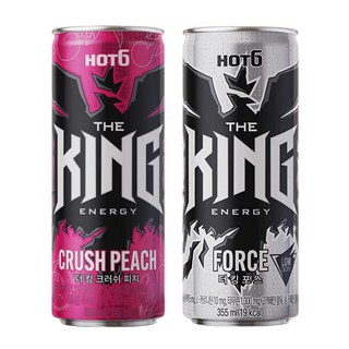 핫식스 더킹 355ml 크러쉬 피치 12캔+포스 12캔, 1세트