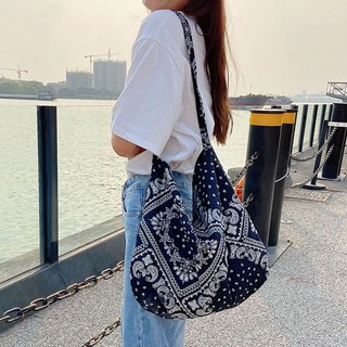 페이즐리 에코백 여성 숄더백 여행 데일리 쇼퍼백 보헤미안 히피 가방