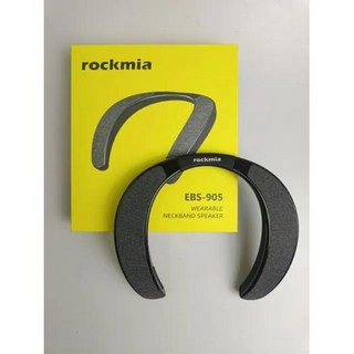 휴대용 블루투스 스피커 Rockmia EBS-905 웨어러블 넥밴드 5.0 핸즈프리 이어 프리 TV 게임 플레이 가정 및 야외용 TF 카드 3W 2, 없음, 2) Rockmia brand box