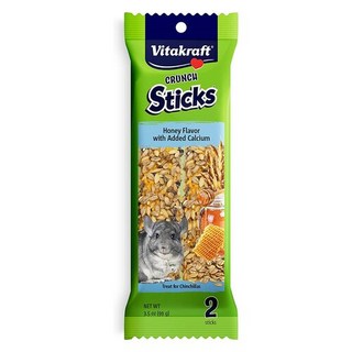 Vitakraft 비타크래프트 친칠라 크런치 스틱 허니 칼슘 99g Crunch Sticks, 1개