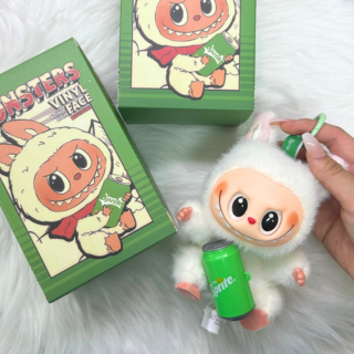 팝마트 사이다 라부부 인형 키링 스프라이트 코카콜라 labubu 1개, 화이트